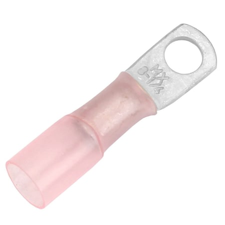Pacer Group Pacer 8 AWG Heat Shrink Ring Terminal - 1/4in Stud Size - 25 Pack TE8-14R-25